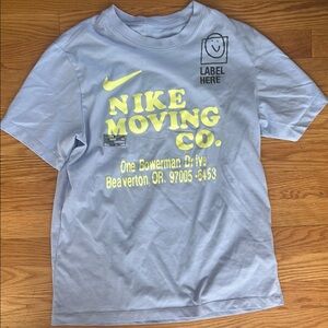 Nike Blue Short Sleeve Tee with Bold Graphic